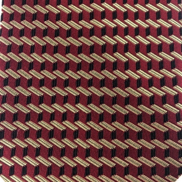 Tesoro Rosso Mens Tie, Red Silk - Picture 4 of 7